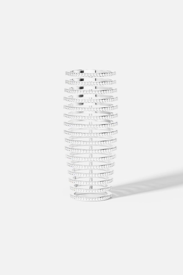 Statement Linear Pavé Ring