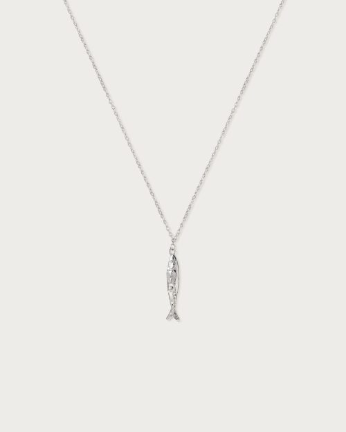 Silver Anchovy Necklace