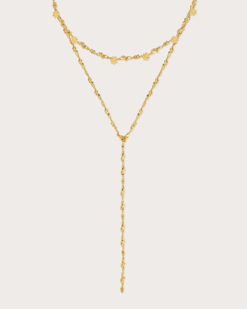 Gold Clusters Necklace Set