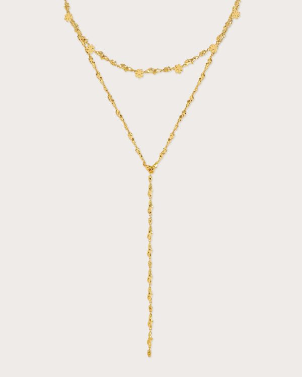 Gold Clusters Necklace Set
