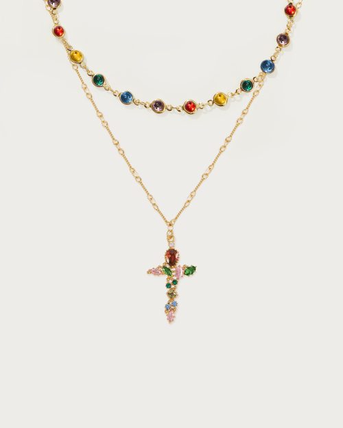 Infinity Rainbow Necklace Set