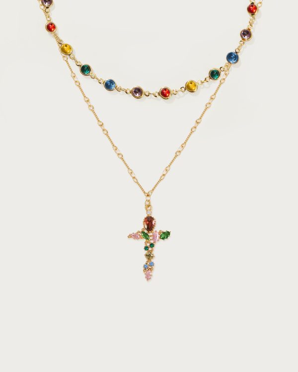 Infinity Rainbow Necklace Set