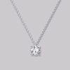 Solitaire Round Diamond Necklace (0.50ct)