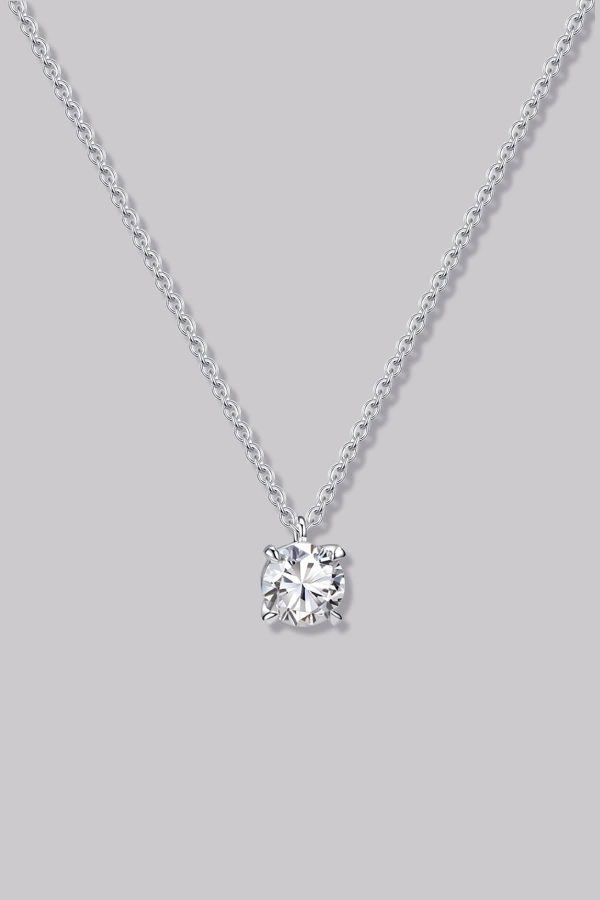 Solitaire Round Diamond Necklace (0.50ct)