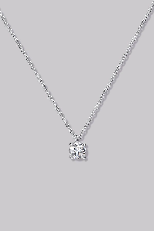 Solitaire Round Diamond Necklace (0.25ct)