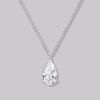 Solitaire Pear Diamond Necklace (1ct)