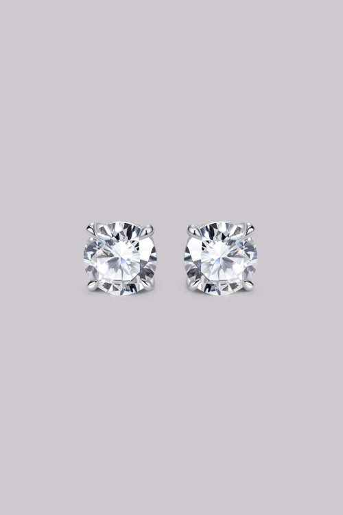 Round Diamond Stud Earrings (0.30ct)
