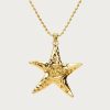 Large Starfish Necklace in Gold
