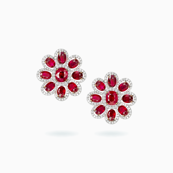 18K White & Rose Gold Ruby & Diamond Ring