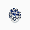 18K White Gold Sapphire & Diamond Ring