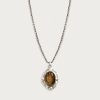 Silver Tiger's Eye Savannah Long Necklace