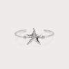 Silver Starfish Bangle