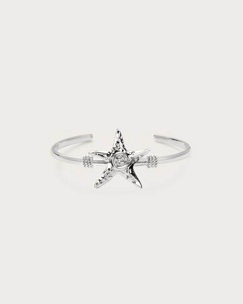 Silver Starfish Bangle