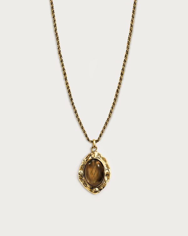 Gold Tiger's Eye Savannah Long Necklace