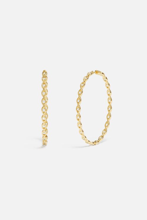 Large Pavé Chain Earrings