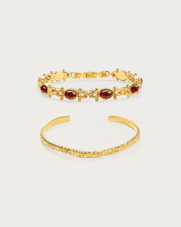Tess's Treasure Carnelian Bracelet Set