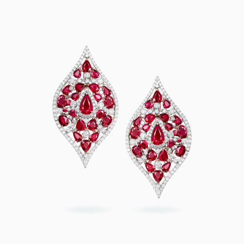 18K White & Rose Gold Ruby & Diamond Ring