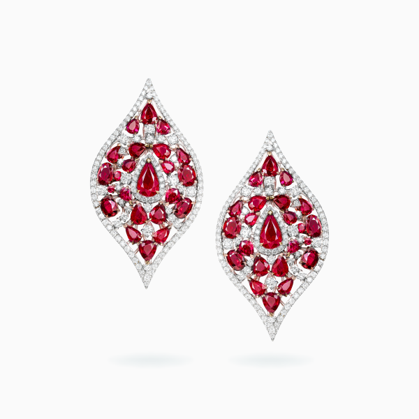 18K White & Rose Gold Ruby & Diamond Ring